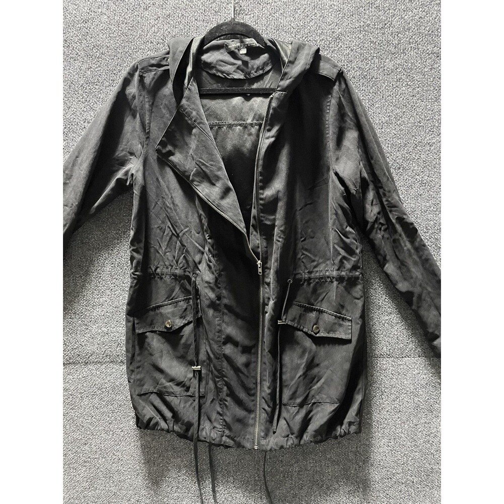 myBAJEE COLLECTION Jacket Womens Large Black Hooded Utility Drawstring Pockets